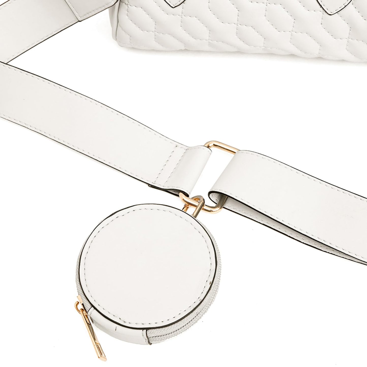 KLEIO Quilted Vegan leather Medium Handbag With A Pouch & sling For Women & Girls