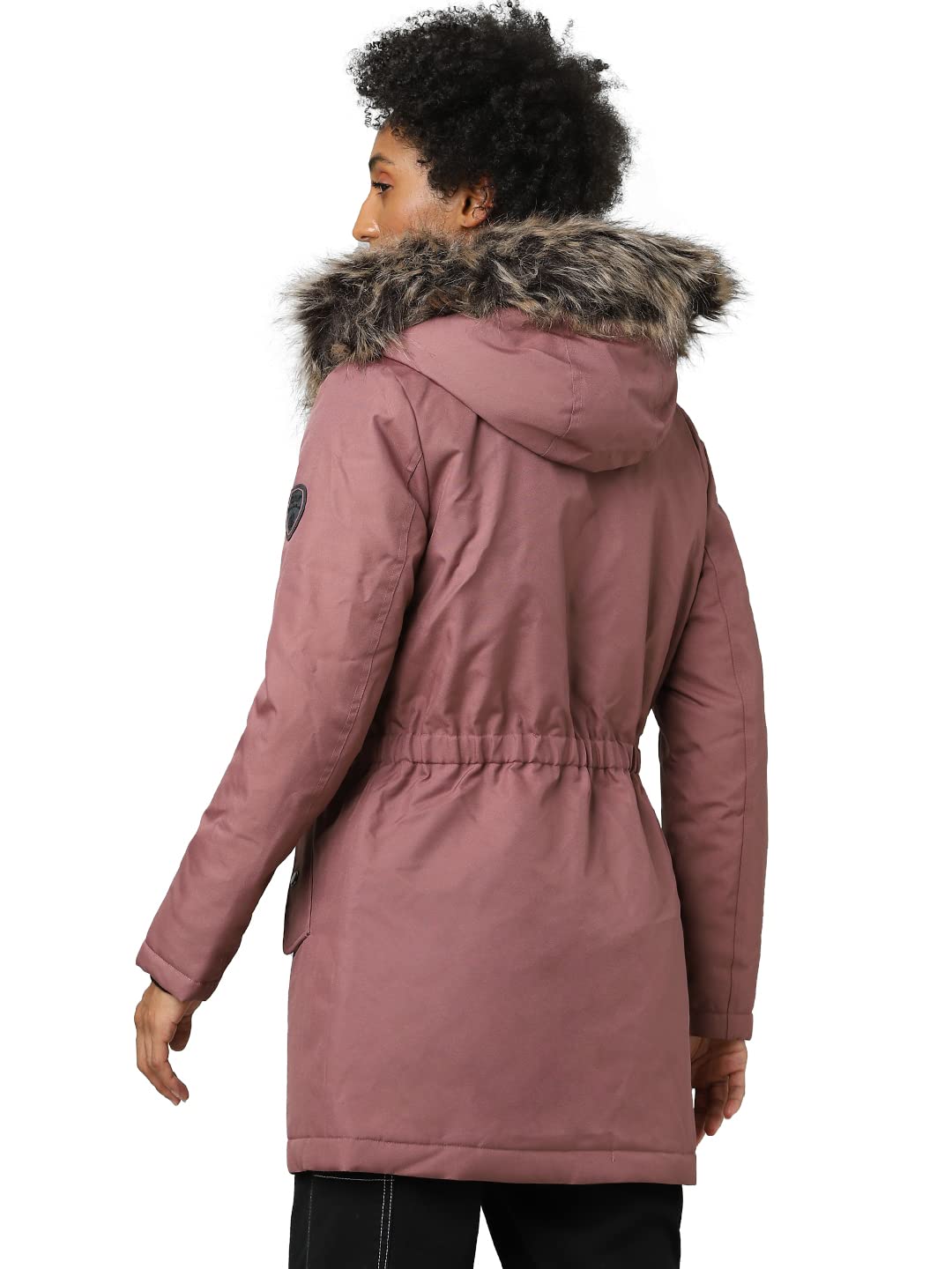 Only Polyester Women's A-Line Coat (15213755-Rose Brown_Rose Xs), Standard Length