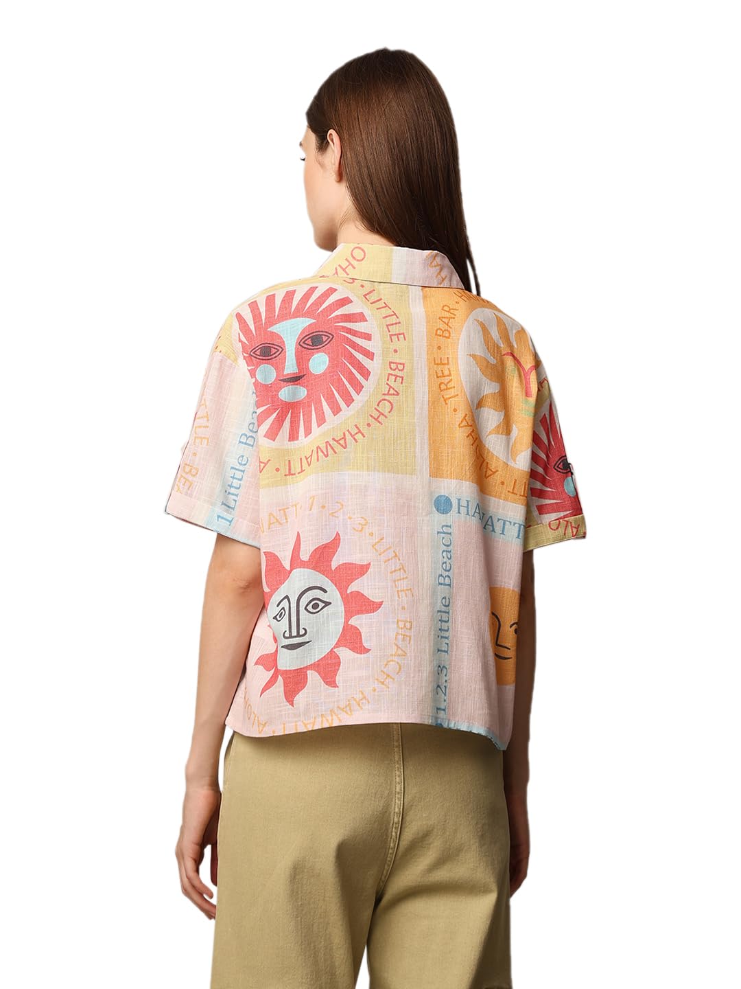 ONLY Women's Regular Fit Multicolor Shirt