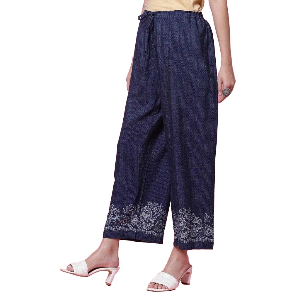 BIBA Women Printed Relaxed Mix and Match(Organic 18256_Navy_XL)