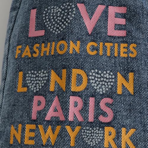 Hoscotch Girls Stripes Multi Sleeveless Jeans Set For Ages (2-3 Years)