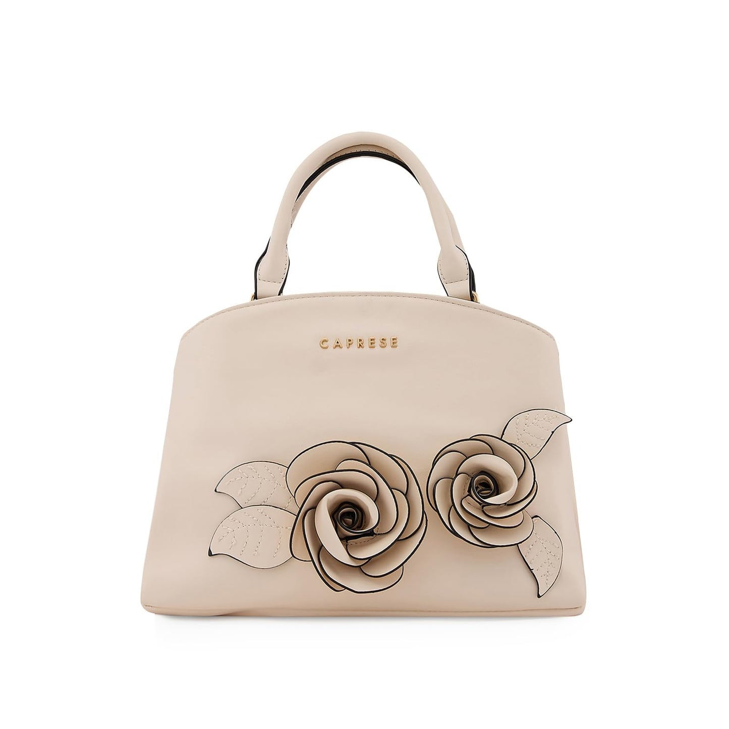 Caprese Bloom Satchel Small Off White Bag for Women with Adjustable & Detachable Strap|Versatile Shoulder, Crossbody Bag for Work, Travel, and Everyday Use, Spacious with Multiple Compartments