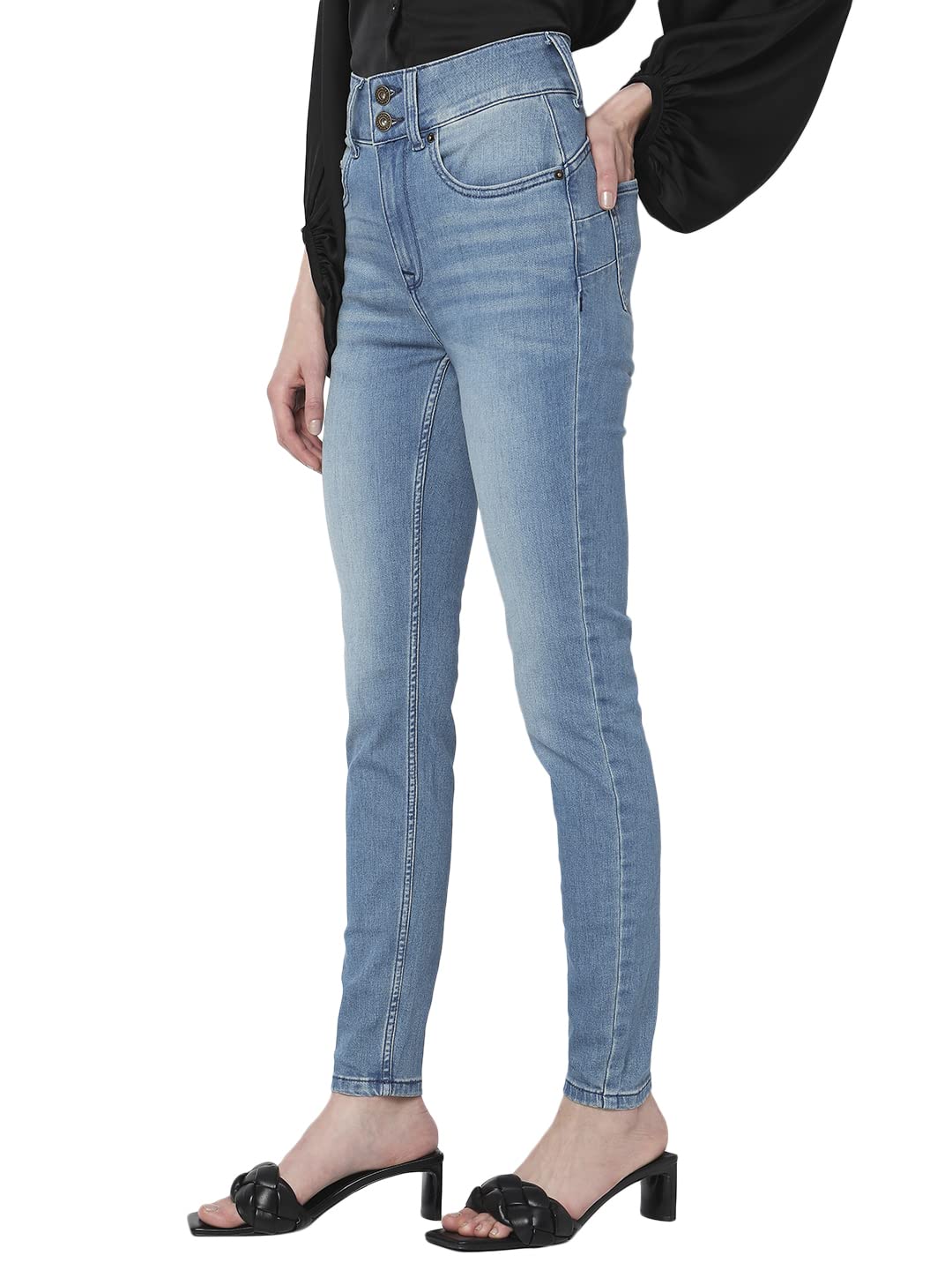 VERO MODA Skinny Fit Jeans(10298051_Powder Blue_32)