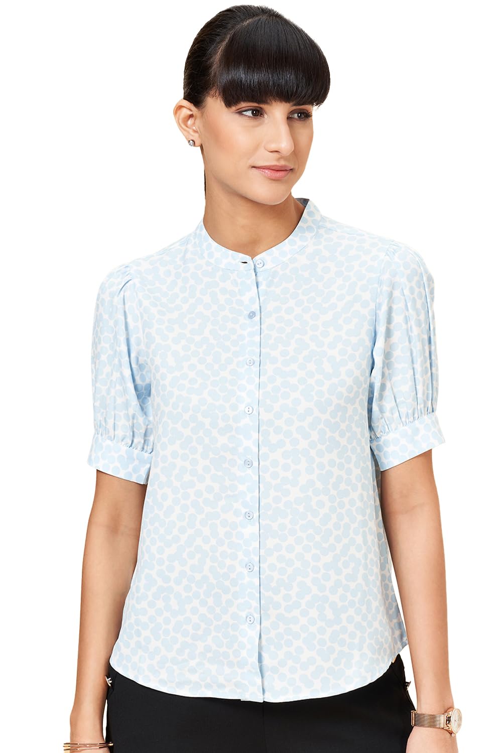 Annabelle by Pantaloons Women's Regular Fit Top (110145828013_Dream Blue