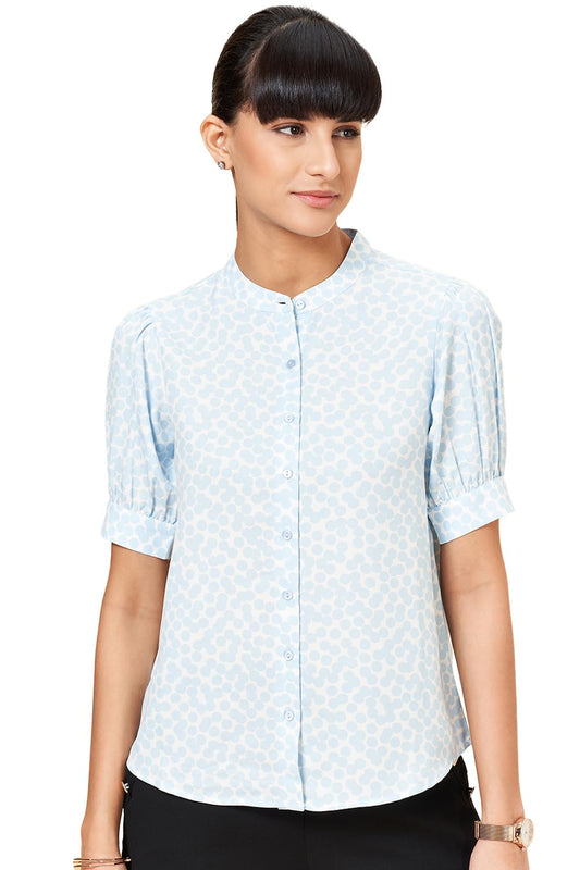 Annabelle by Pantaloons Women's Regular Fit Top (110145828013_Dream Blue