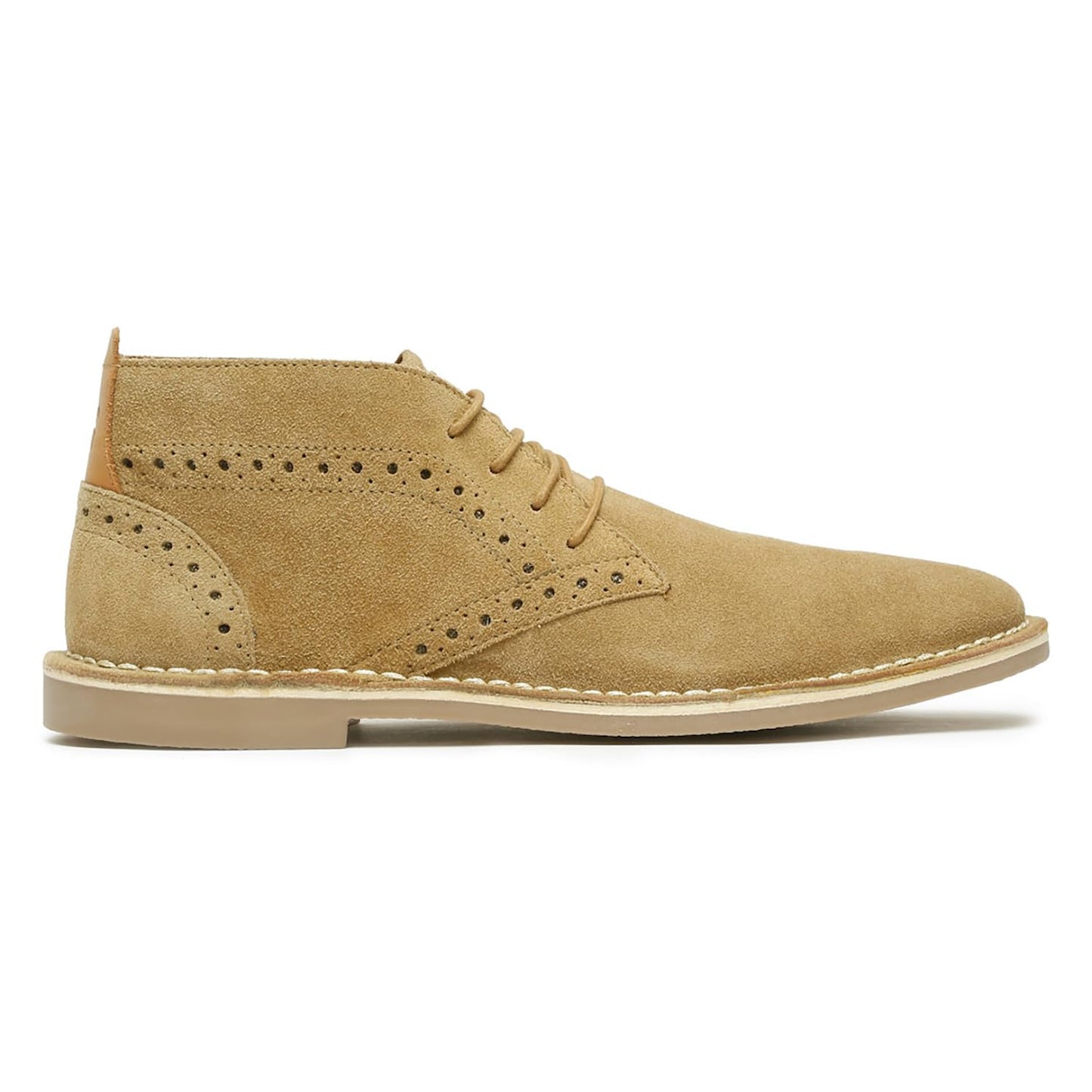LOUIS STITCH Chukka Boots For Men| Suede Leather Boots for Men| High Ankle Casual Boot | Casual Office & Trekking Shoes | Hiking Boots for Men | Stitch Down Desert Boots |Size-UK07 Cream [LSSDSUCKBGCM]