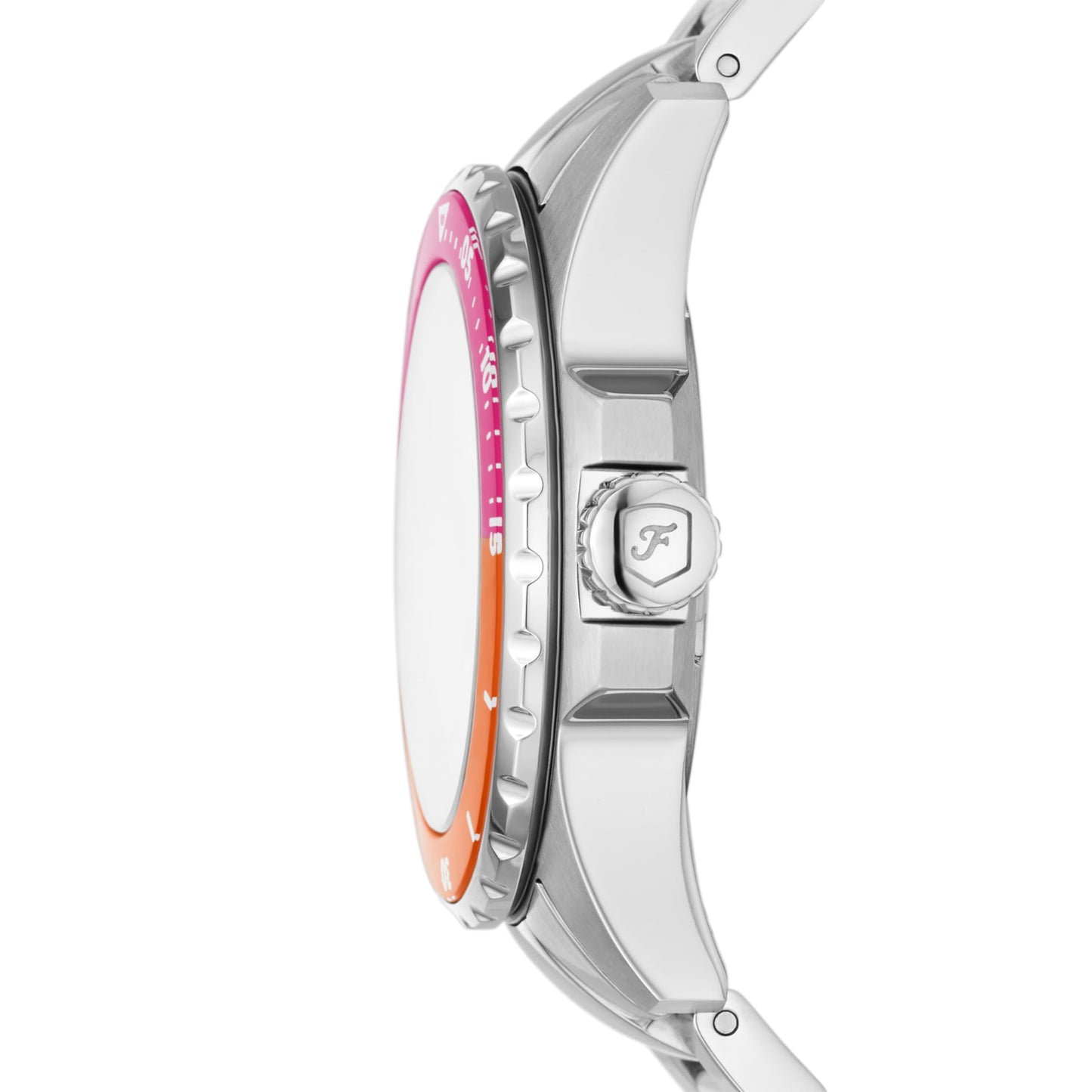 Fossil Stainless Steel Analog Pink Dial Women's Watch-Es5351, Band Color-Silver