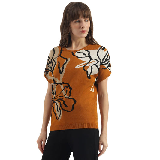 United Colors of Benetton Women's Cotton Round Neck Sweater (25A1099W3M54I902_Beige