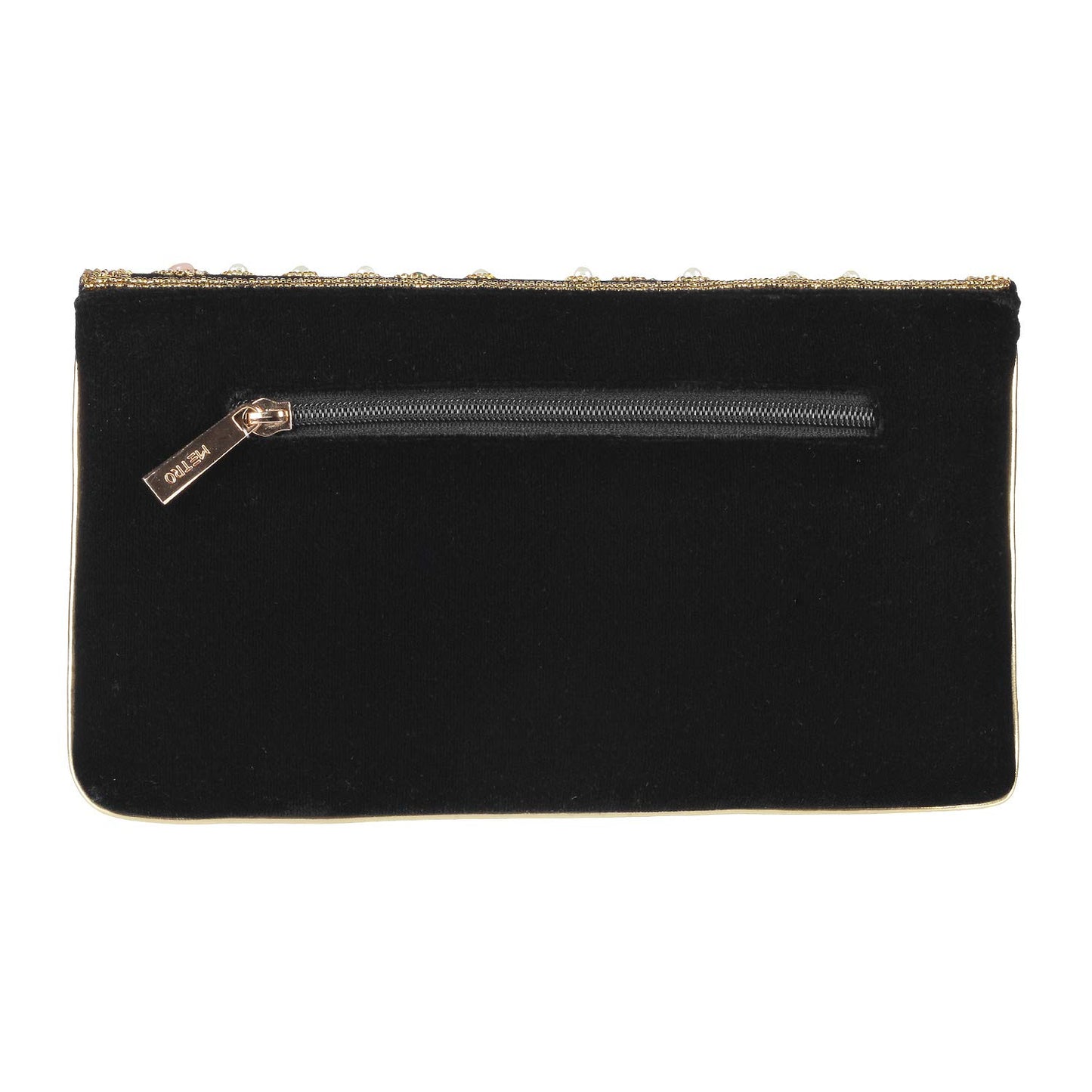 Metro Womens Synthetic Black Clutch (One Size)
