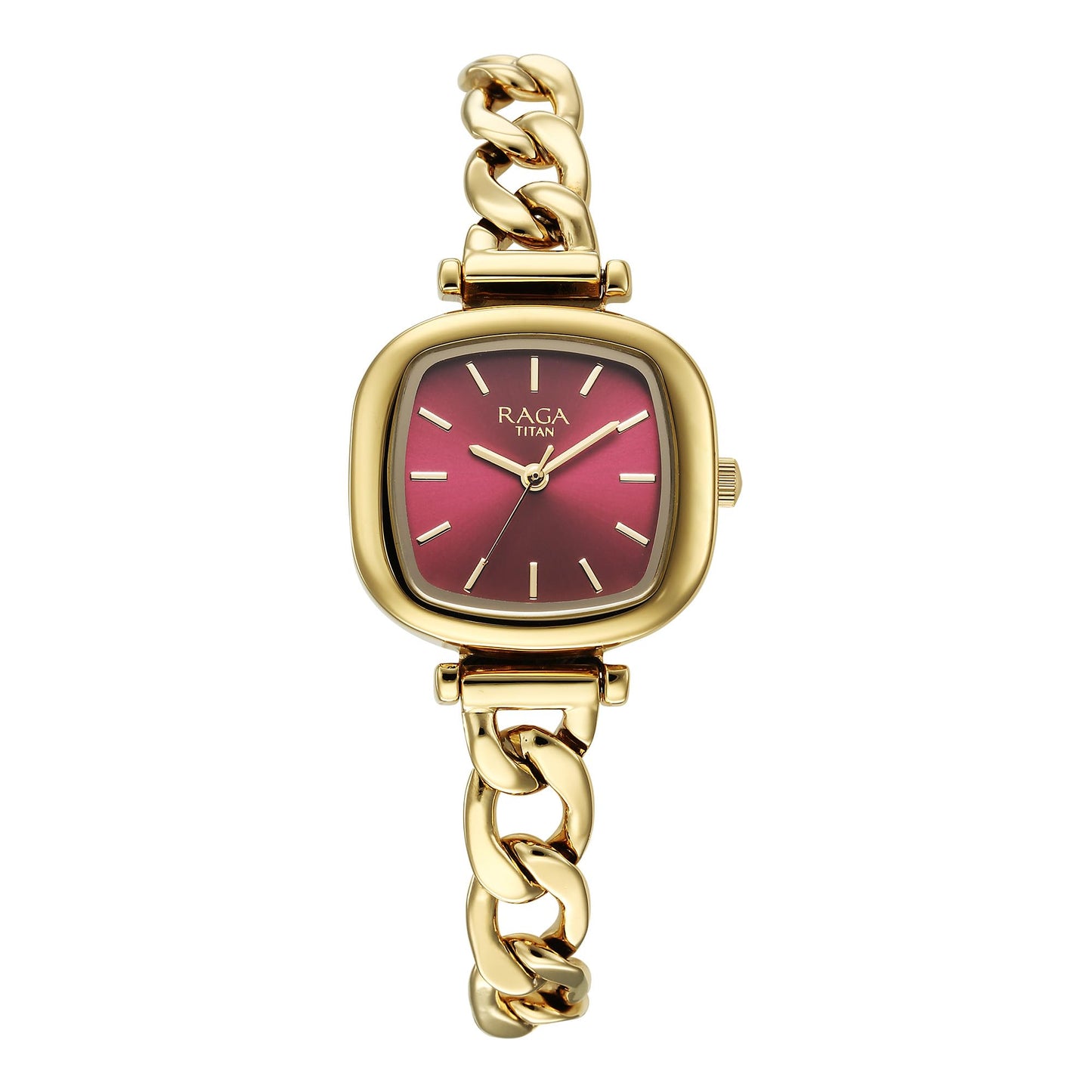Titan Raga Showstopper 2.0 Quartz Red Dial Watch for Women-95302YM01