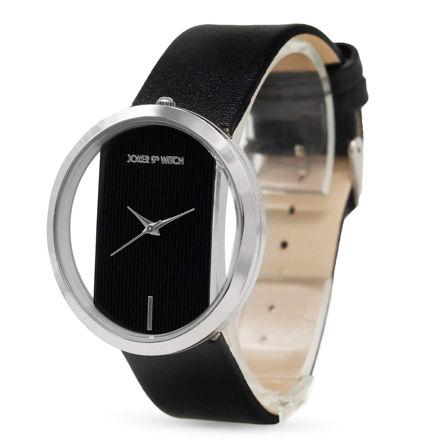 Joker & Witch Polyurethane Ofilia Black Dial Analog Watch Bracelet Gift Set For Women, Black Band