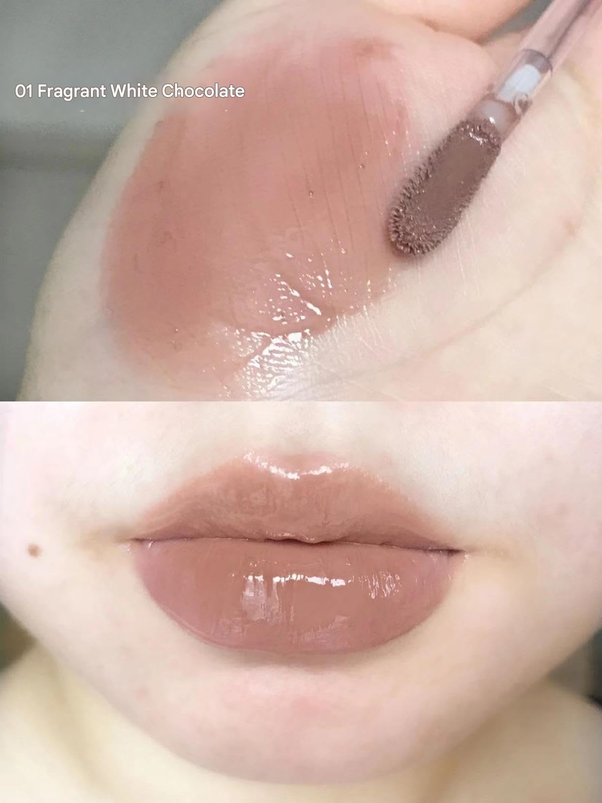 Cappuvini Chocolate Lip Gloss | Nude Dream Lipstick Collection | Lip Moisturizer and Color in One Product Nude Dream Shades from Light Pink to Dark Brown | Perfect for Korean Style Makeup Looks | Lightweight Texture Liquid Lipstick | Long-Lasting Lip Glaz