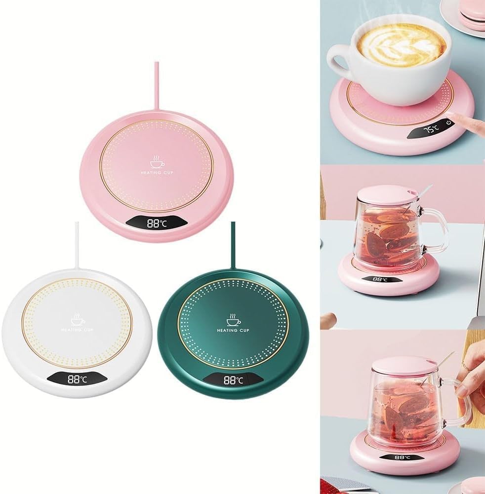 Electric Tea Espresso Beverage Warmer, Mug Warmer, Coffee Cup Warmer for Desk with 3 Temperature Settings, Keeps Tea, Coffee, Milk, and Water