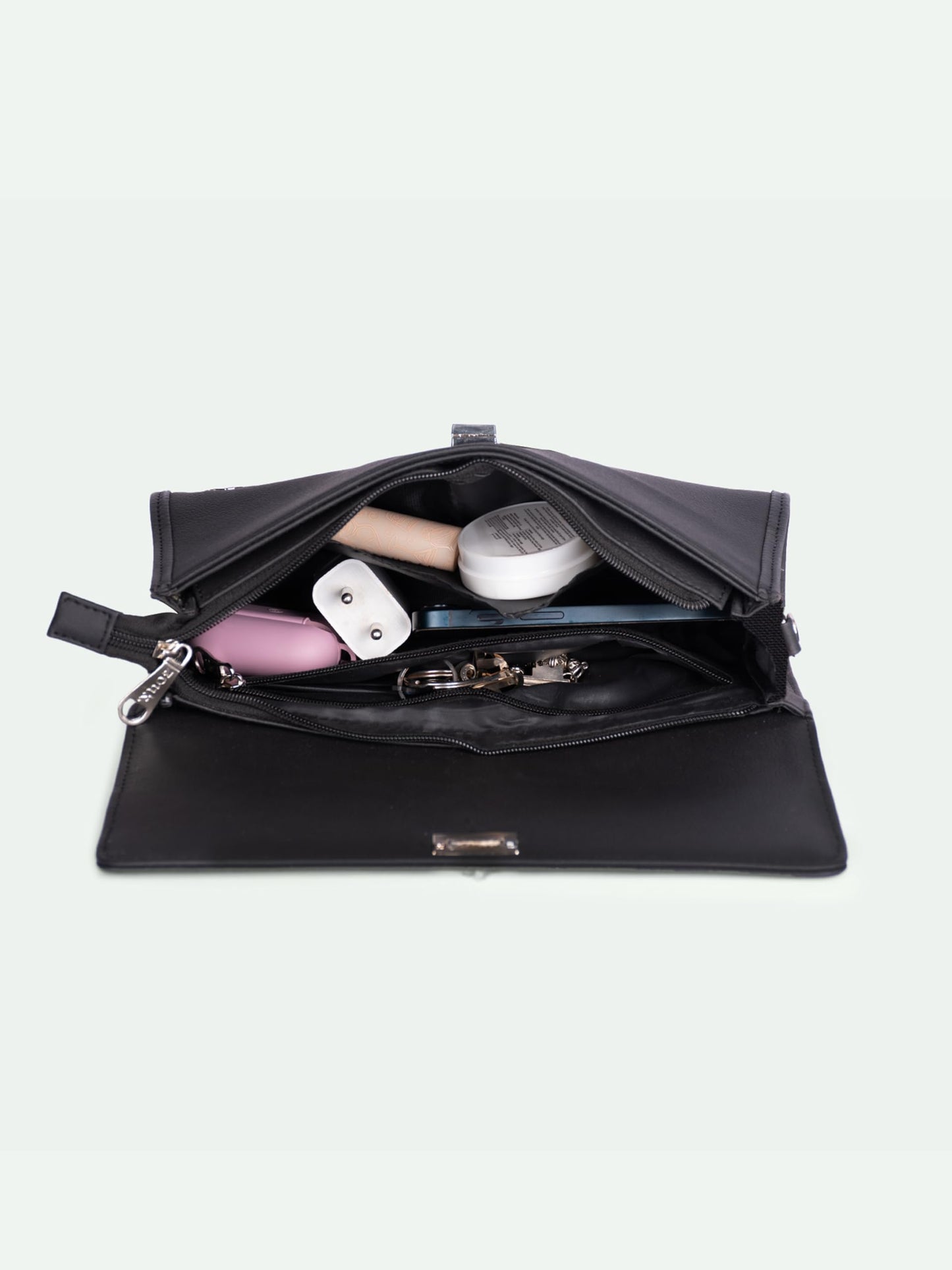 ZOUK Tarini Clutch - Bhuj Rabari | Chic & Elegant Vegan Leather Clutch for Women | Abstract