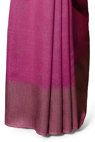 Soch Womens Purple Tussar Woven Design Saree With Tassels