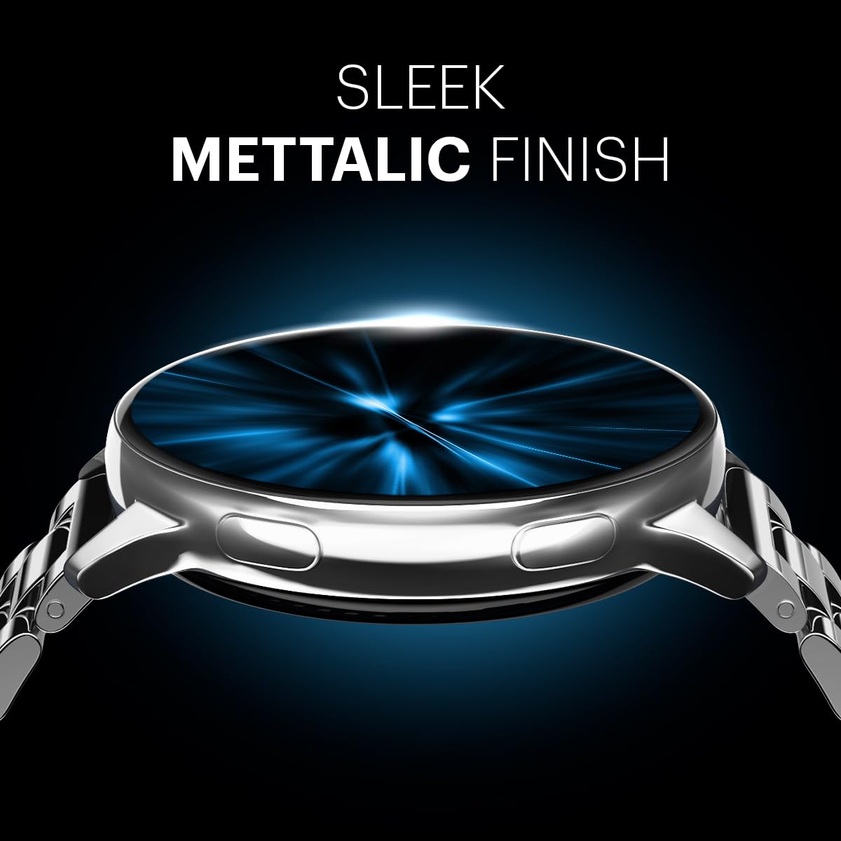 Noise Vortex Plus 1.46” AMOLED Display, AoD BT Calling, Sleek Metal Finish, 7 Days Battery Life, All New OS and with 100+ Watch Faces & Health Suite (Metal Black)