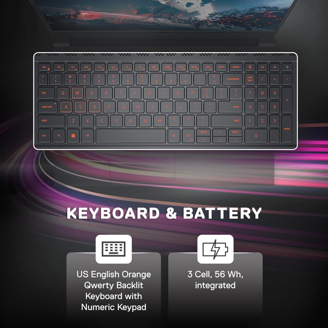 Dell SmartChoice G15-5530, Intel Core i5 13th Gen - 13450HX, NVIDIA RTX 3050-6GB, 16GB RAM, 1TB SSD, FHD 15.6"/39.62 cm, Windows 11, MS Office 21, Dark Shadow Grey, 2.65Kg Gaming Laptop