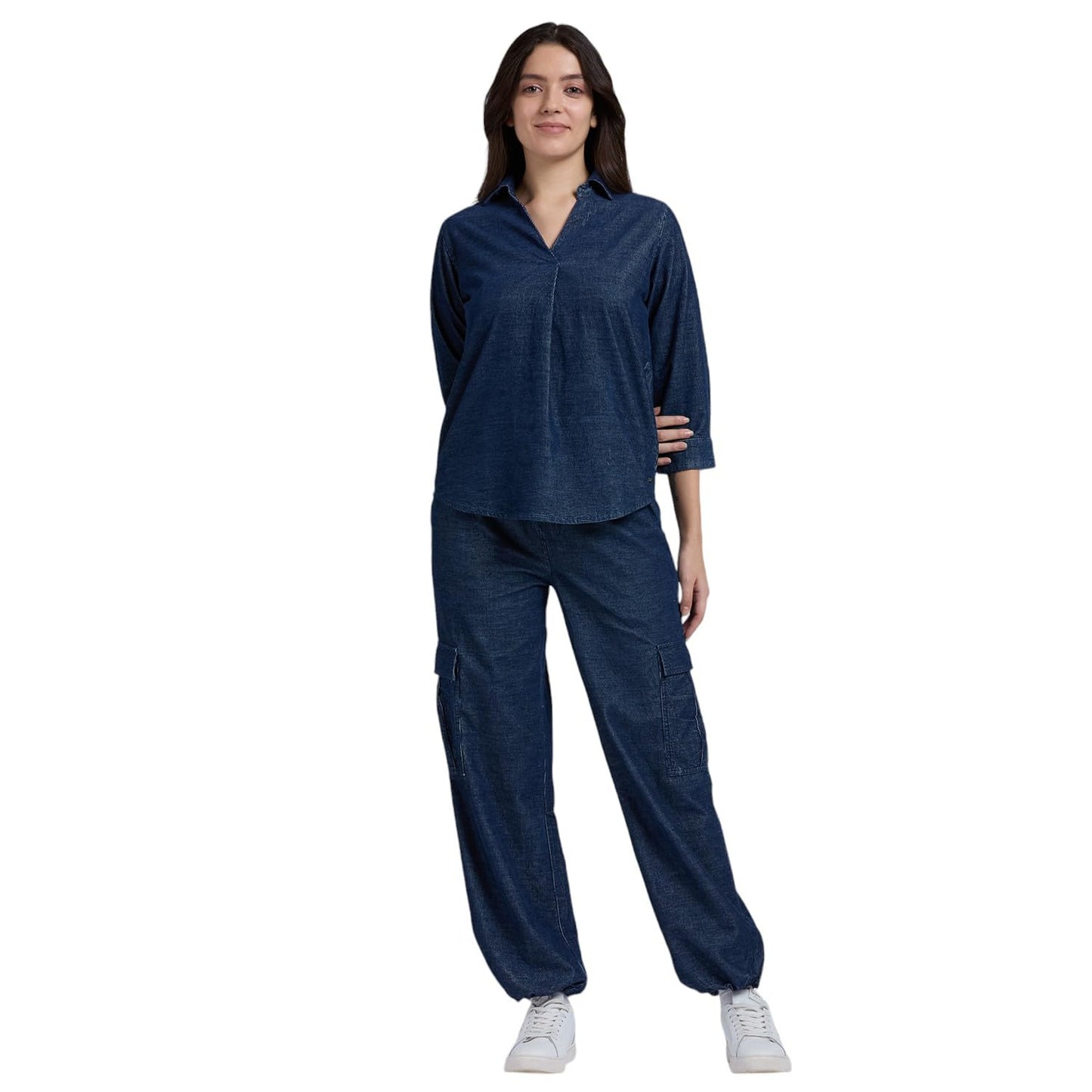 Pepe Jeans Women's Solid Regular Fit Shirt