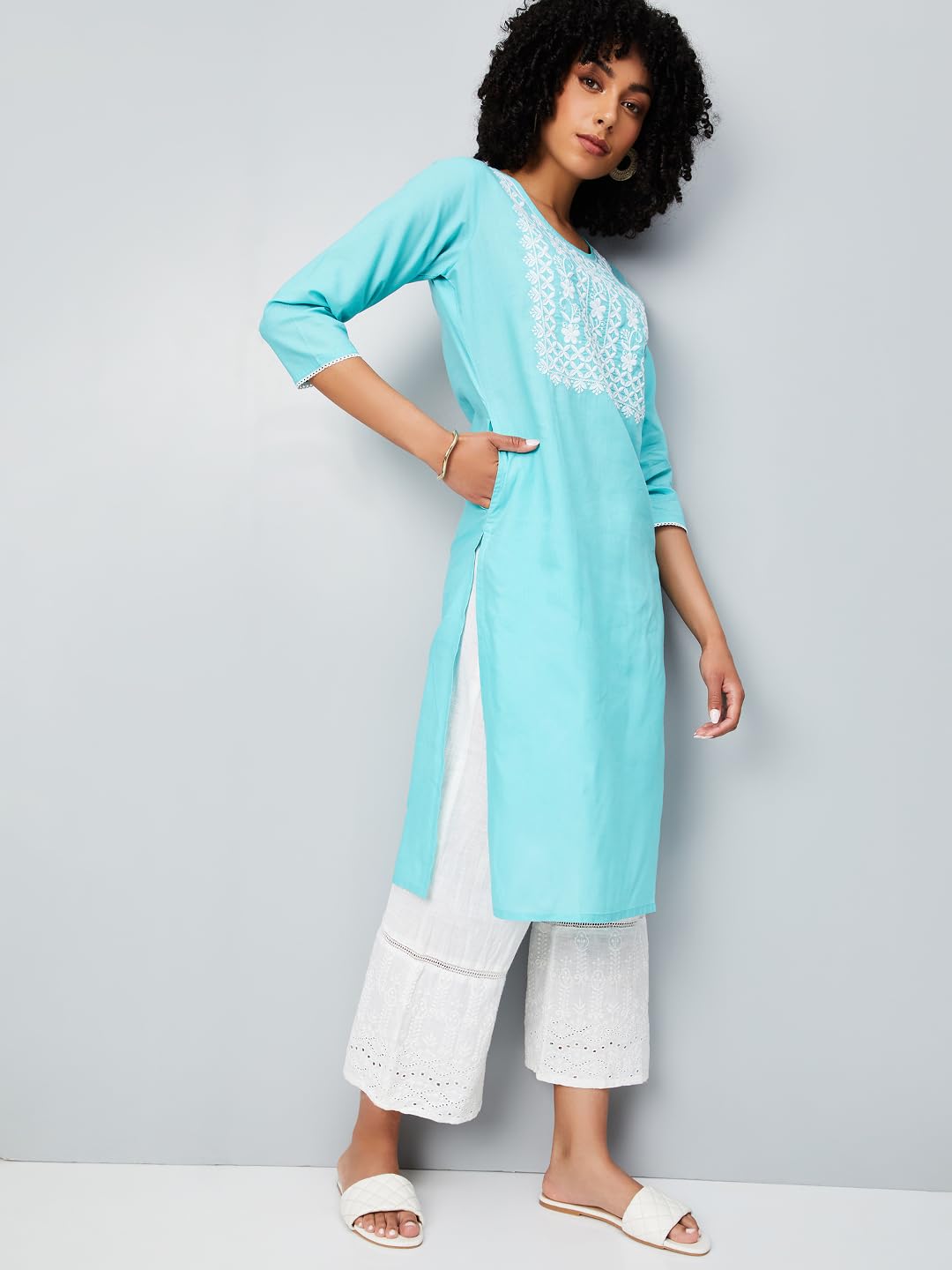 Max Women's Polycotton Regular Kurta