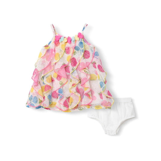 nauti nati Girl's Georgette A-Line Knee-Length Dress (NN291-052-3-2-3Y_Multicolour_2 3 Years)