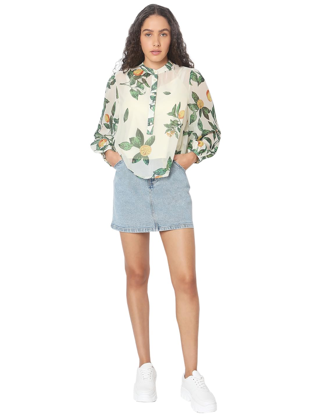 VERO MODA Women Off White Regular Fit Top