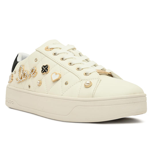 Aldo VISUETTIA-IN100 Ladies White Flat Sneakers