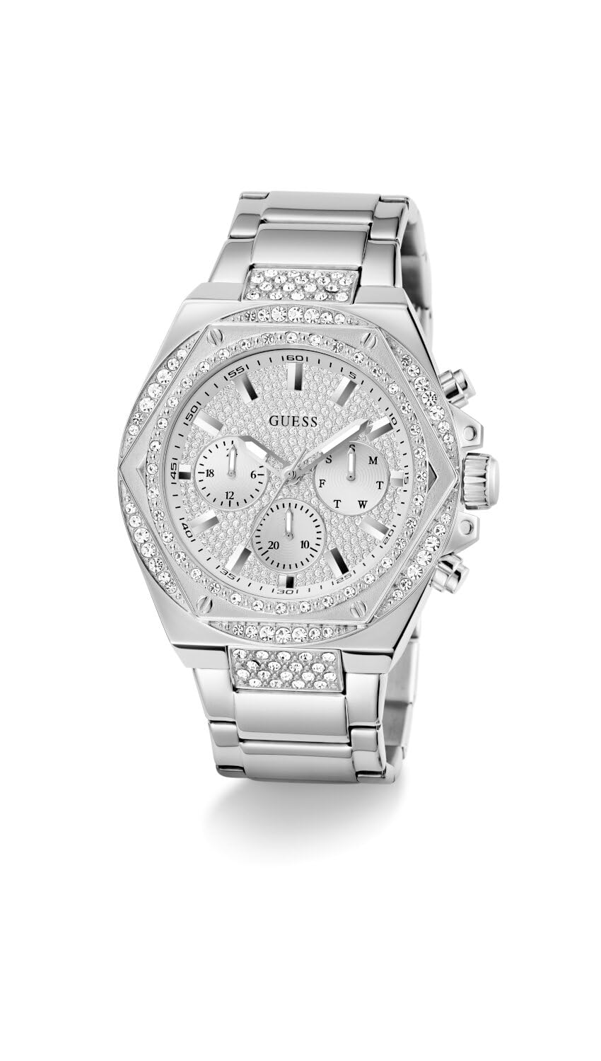 Guess Trend 47 mm Silver Dial Men Chrono Watch- GW0899G1