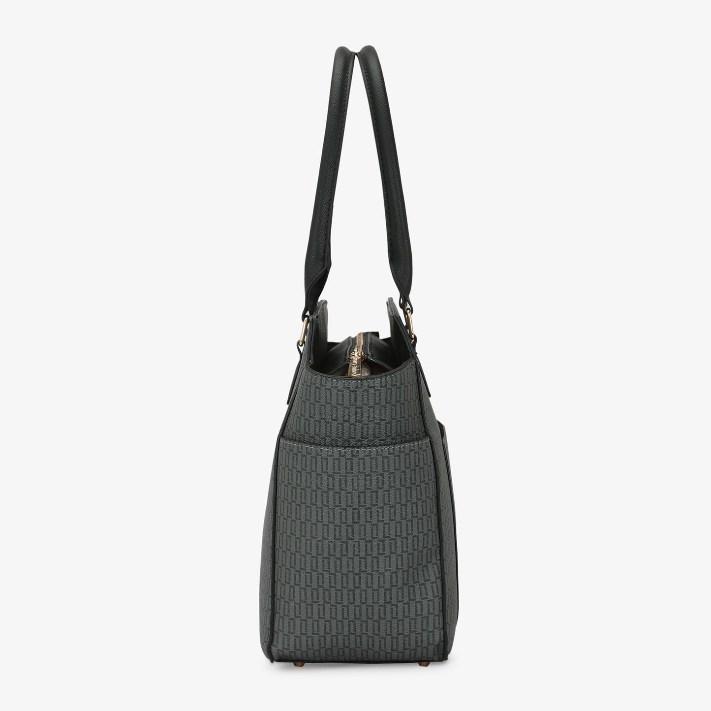 Lavie Luxe Women's Mono Kelly Monogram Print Tote Laptop Handbag for Women | Fits Upto 15 Inch Laptop | Tote Laptop Bag for Work | Ladies purse | Stylish Shoulder Bag | Gift For Women