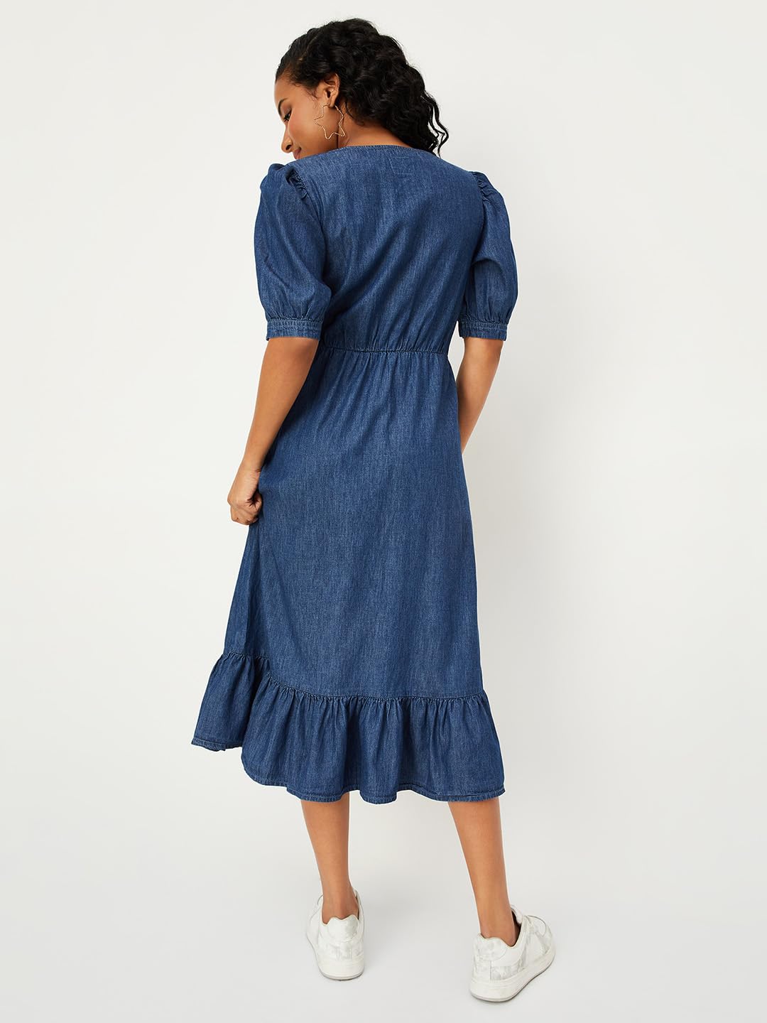 max Women Denim Midi Dress (NYRA1DMID Blue)_L