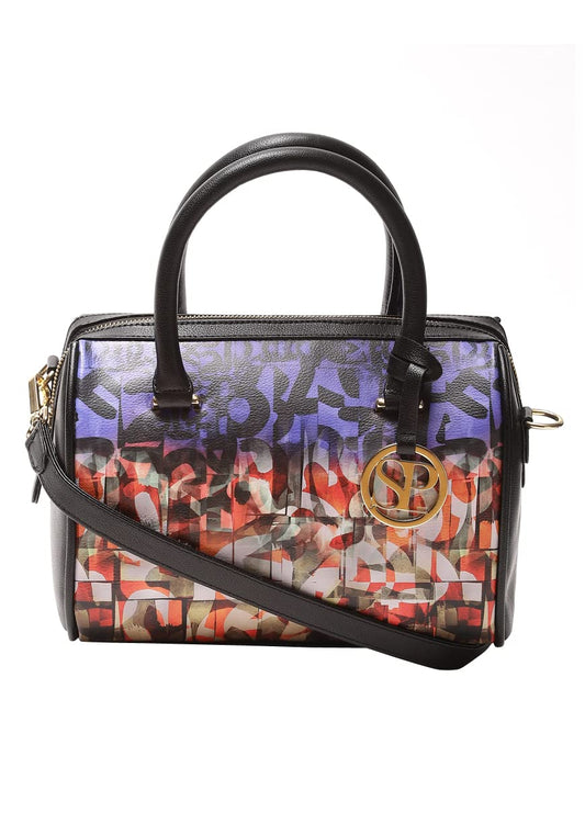 Satya Paul Faux Leather Multi Women Bowling Bag