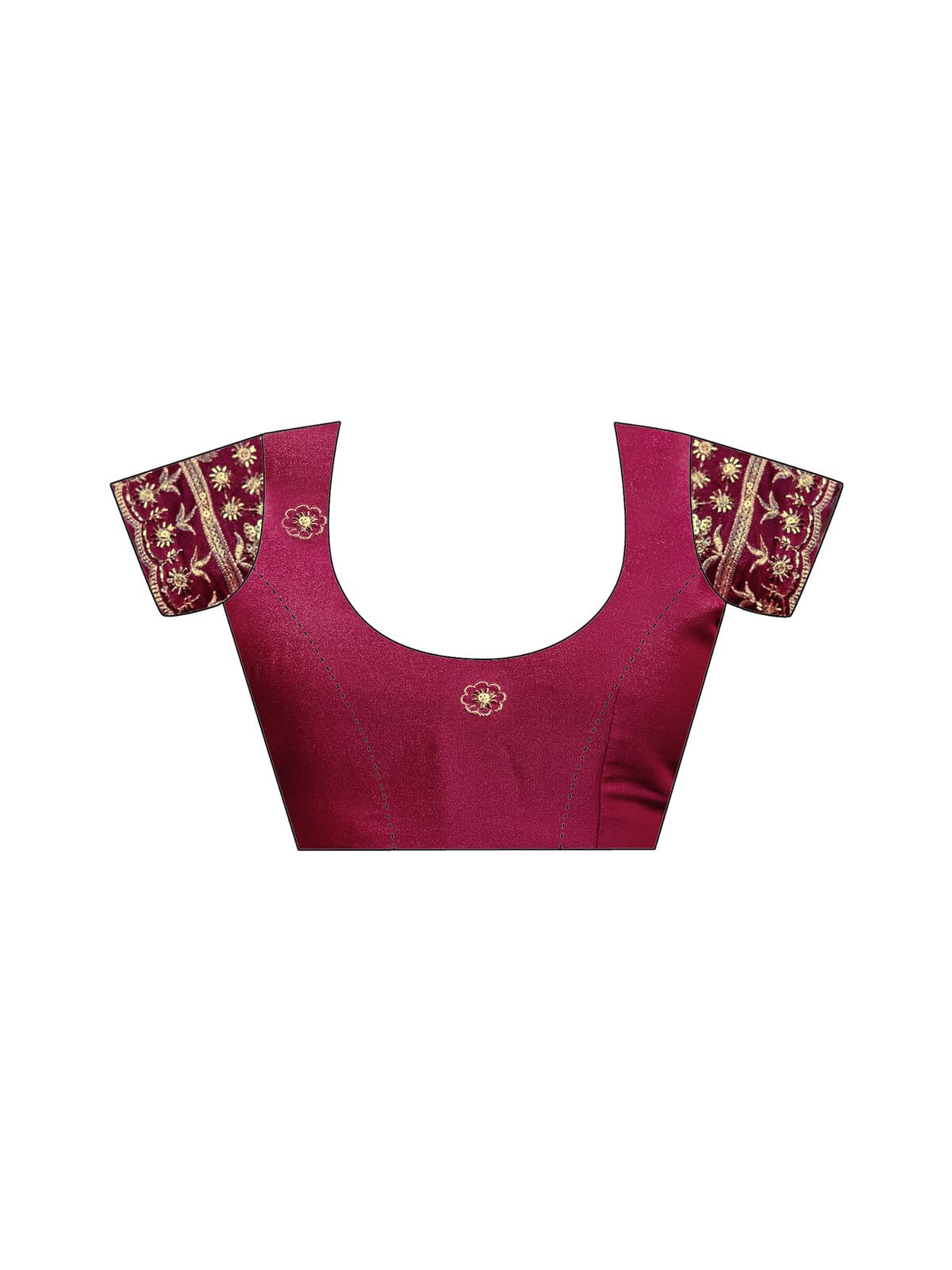 SIRIL Women's Shimmer Georgette Embroidery Saree with Unstitched Blouse Piece (4999S764A_Dusty Rose Pink)