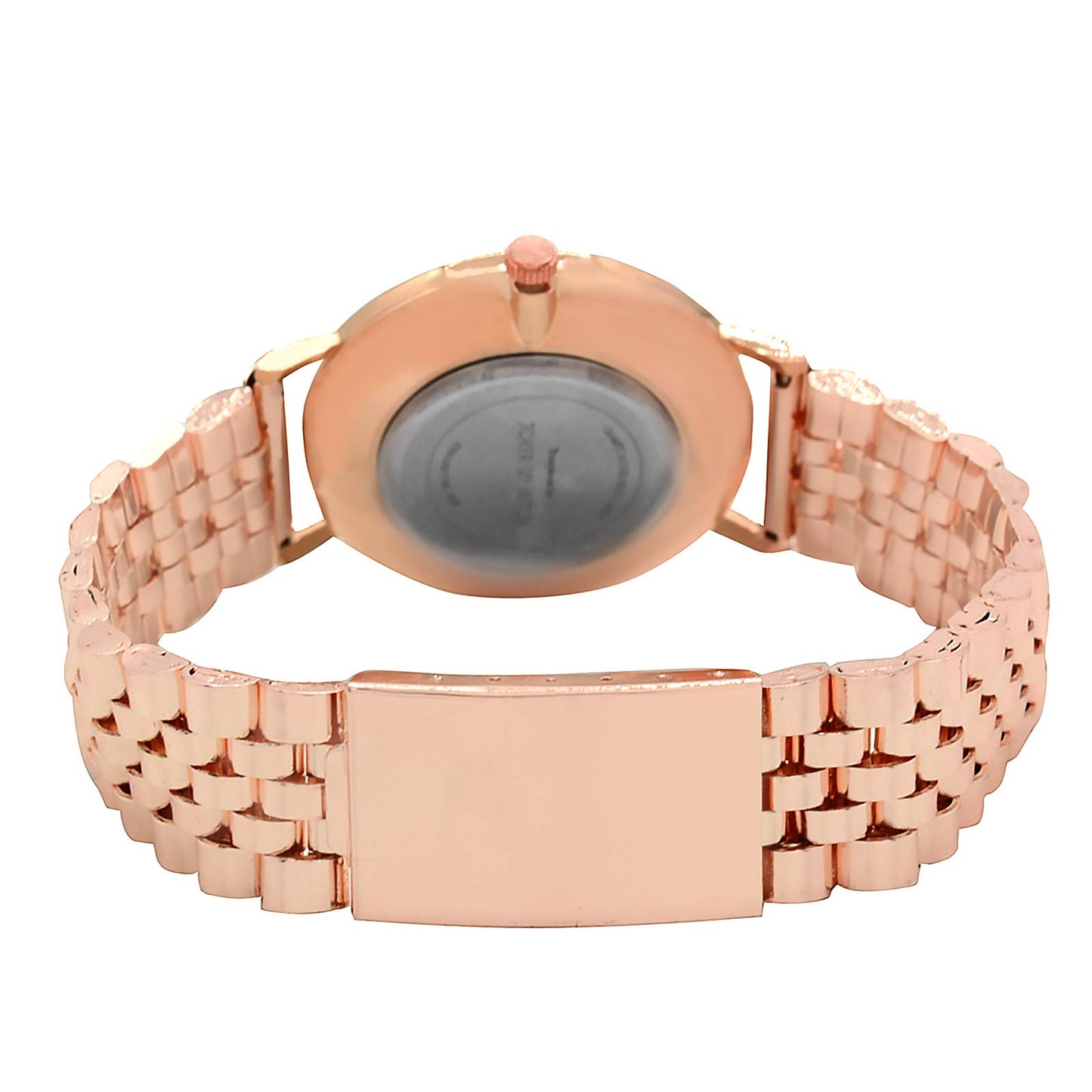 Joker & Witch Women April 34mm Black Dial 18mm Rose Gold Stainless Steel Watch