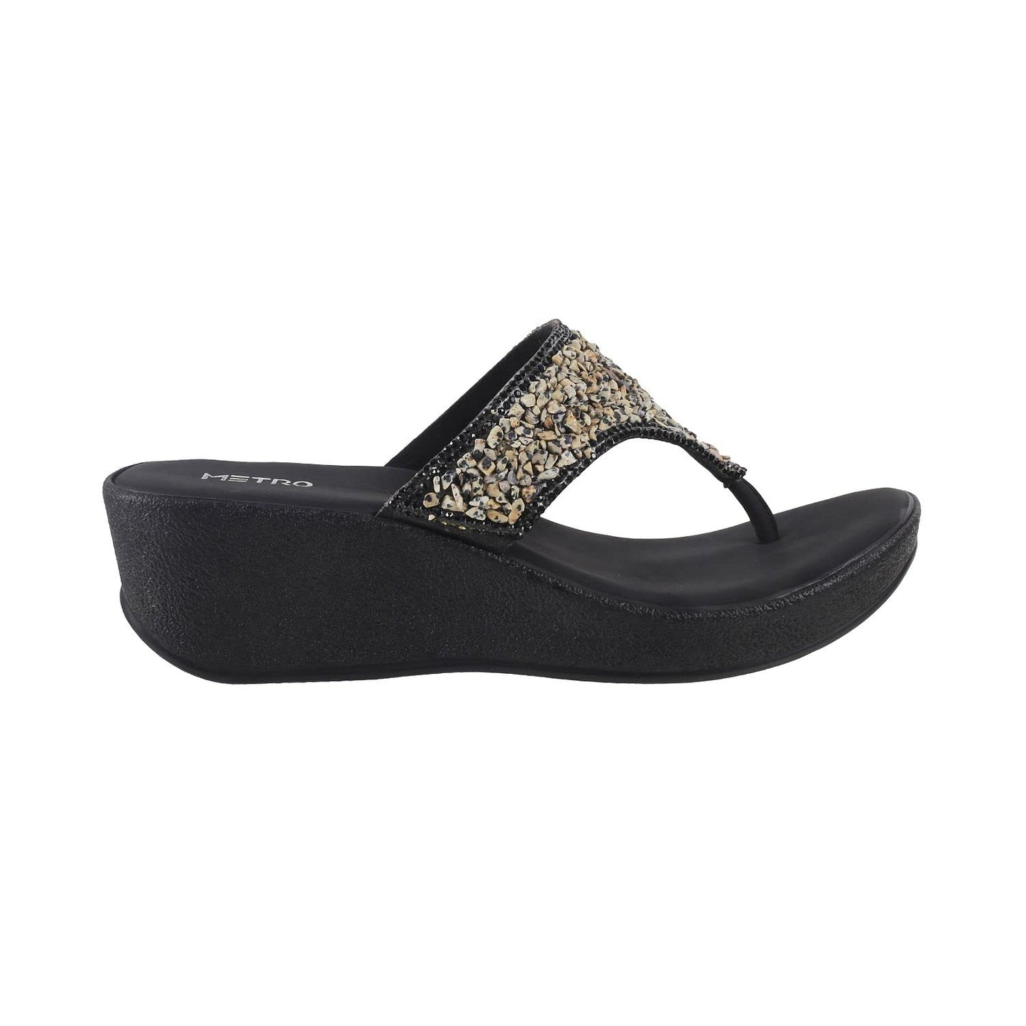 Metro Womens Synthetic Black Slip Ons (Size (4 UK (37 EU))