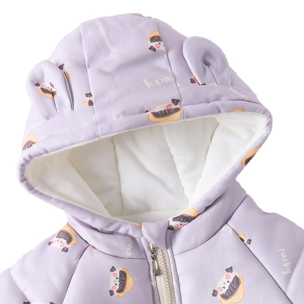 Hopscotch Baby Girls Polyester Waist Length Jackets in Lilac Color For Ages (12-18 Months)