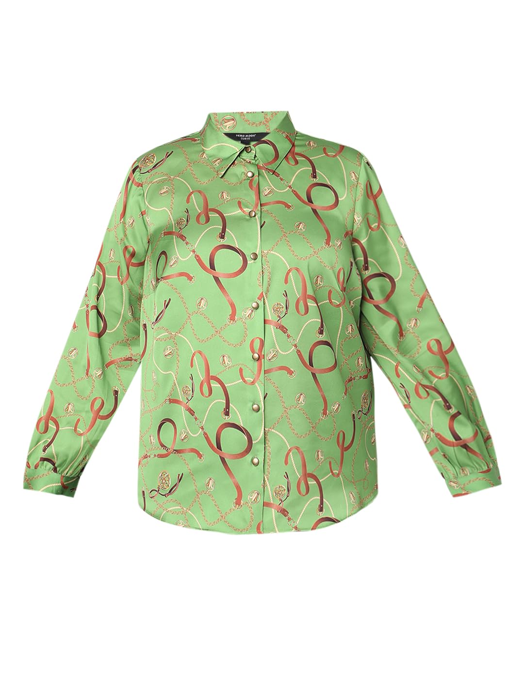Vero Moda Curve Women's Relaxed Fit Shirt (262814001- Kelp 2XL)