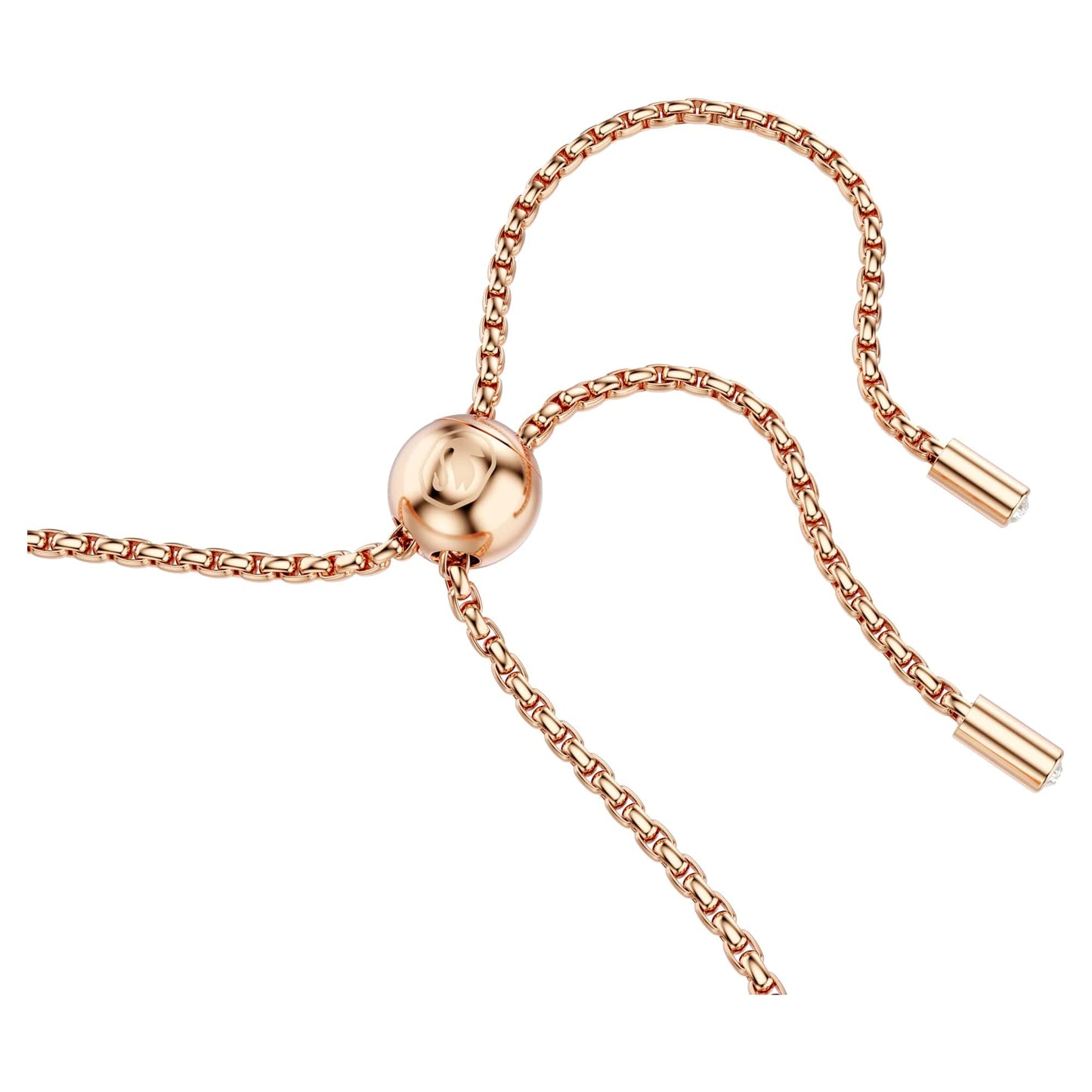 [Official] [Swarovski] Matrix Tennis Bracelet, Round Cut, White, Rose Gold Tone Plating, ワンサイズ, Crystal, No Gemstone