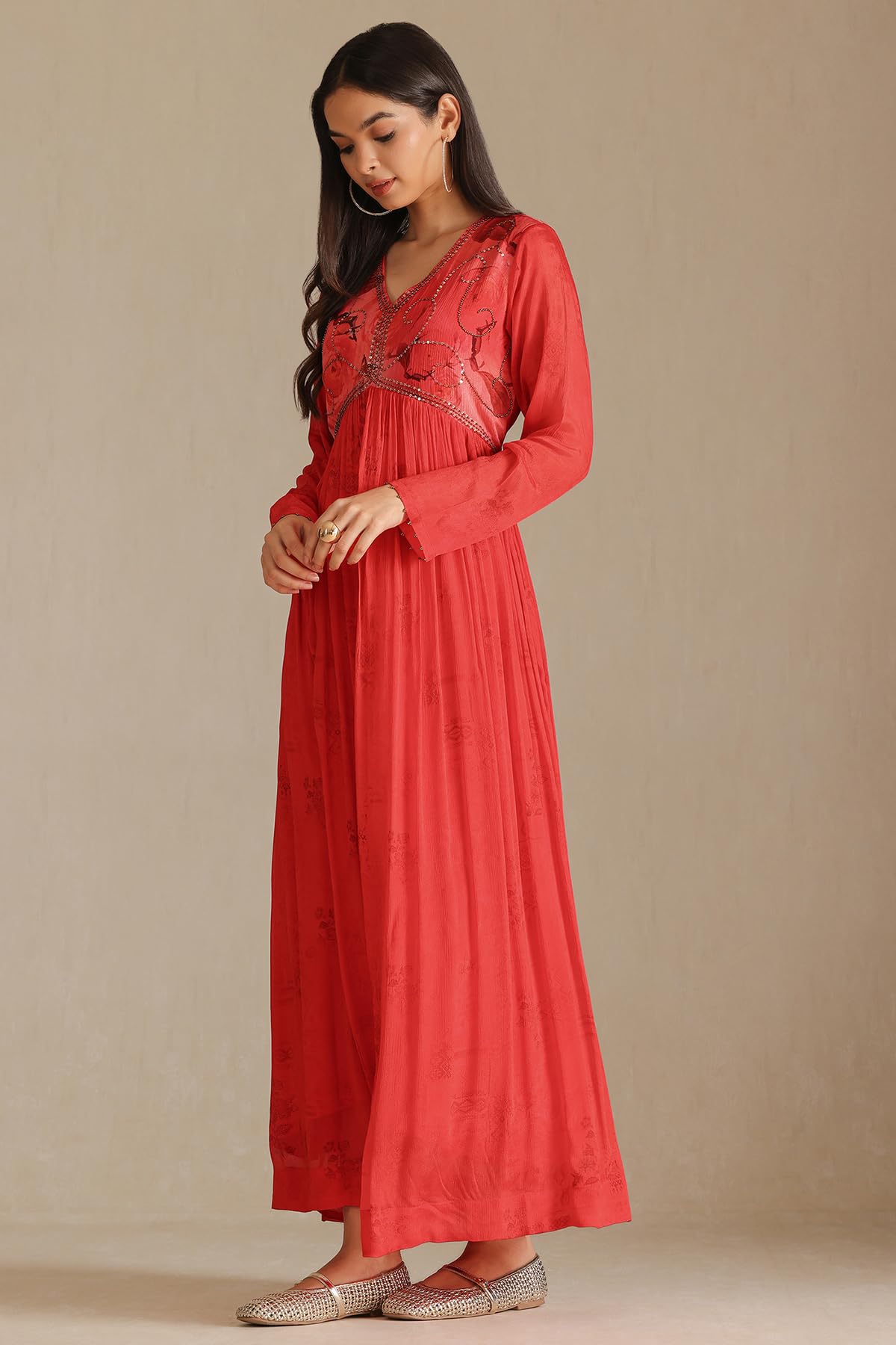 Soch Women's Chinon Maxi Dress