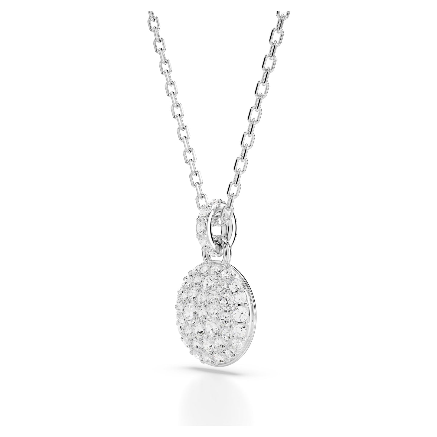Swarovski Women Meteora Pendant And Earrings Set, White, Rhodium Plated
