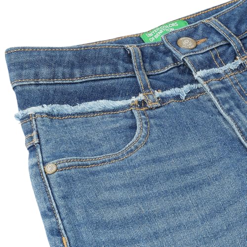 United Colors of Benetton Girl's Straight Jeans (25A488PCE04BG901_Blue