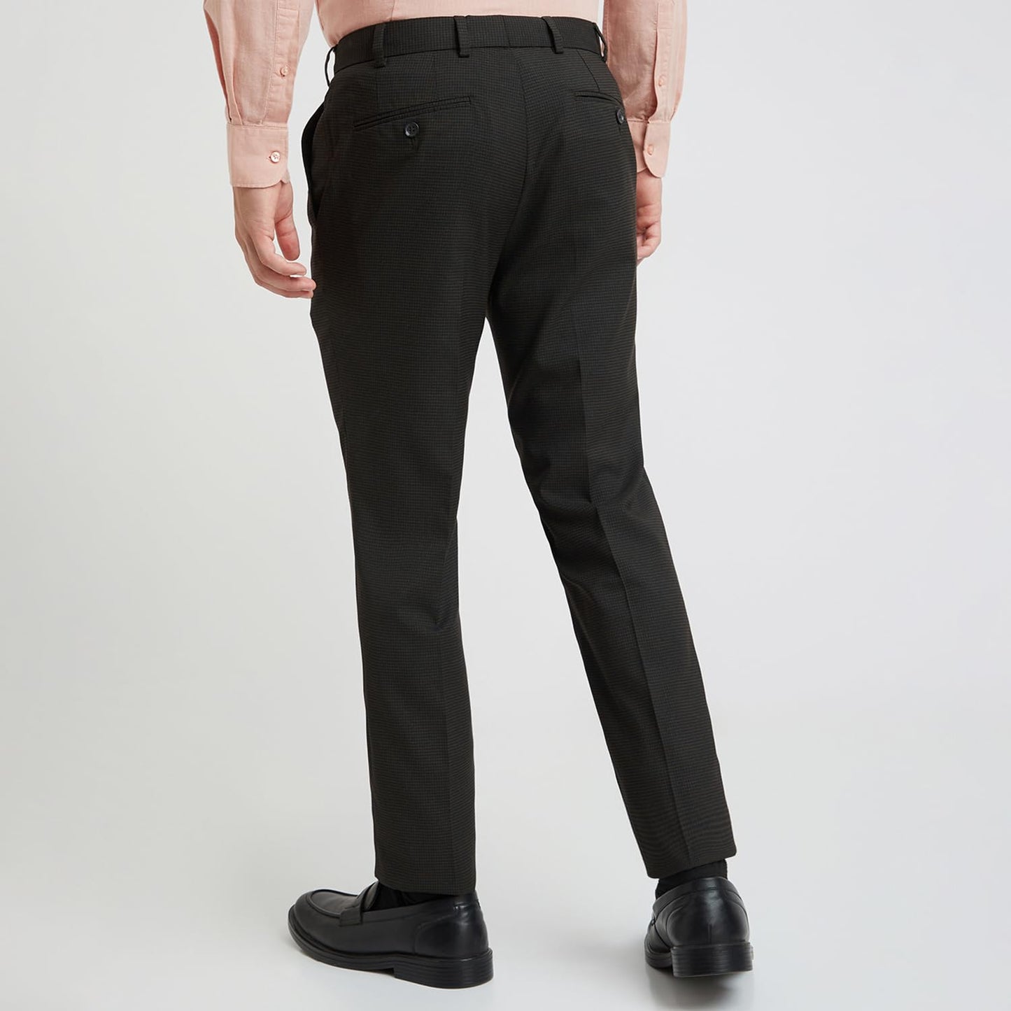 Raymond Men's Slim Pants (RMTS05240-O8_Dark Brown