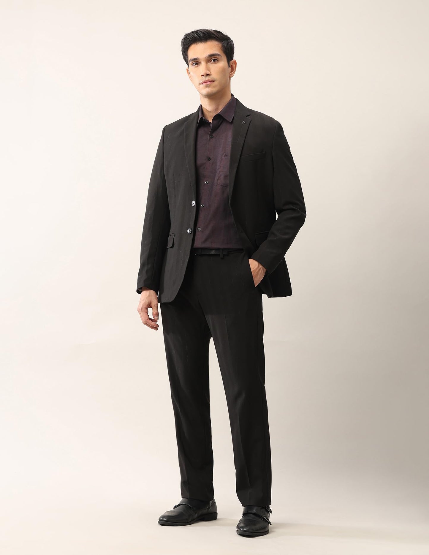 Arrow Men's Tailored Fit Ceremonial Suit Black