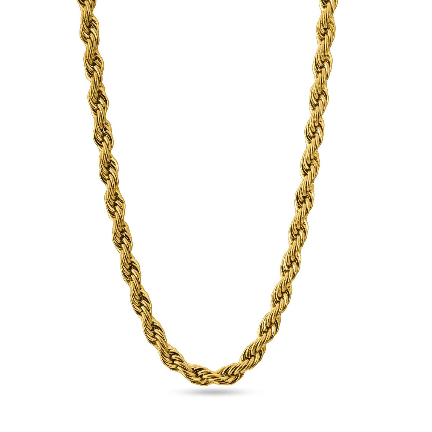 PALMONAS 18k Gold Plated Rebel Rope Chain for Womens - Waterproof & Anti-Tarnish, Gift for Girls & Women