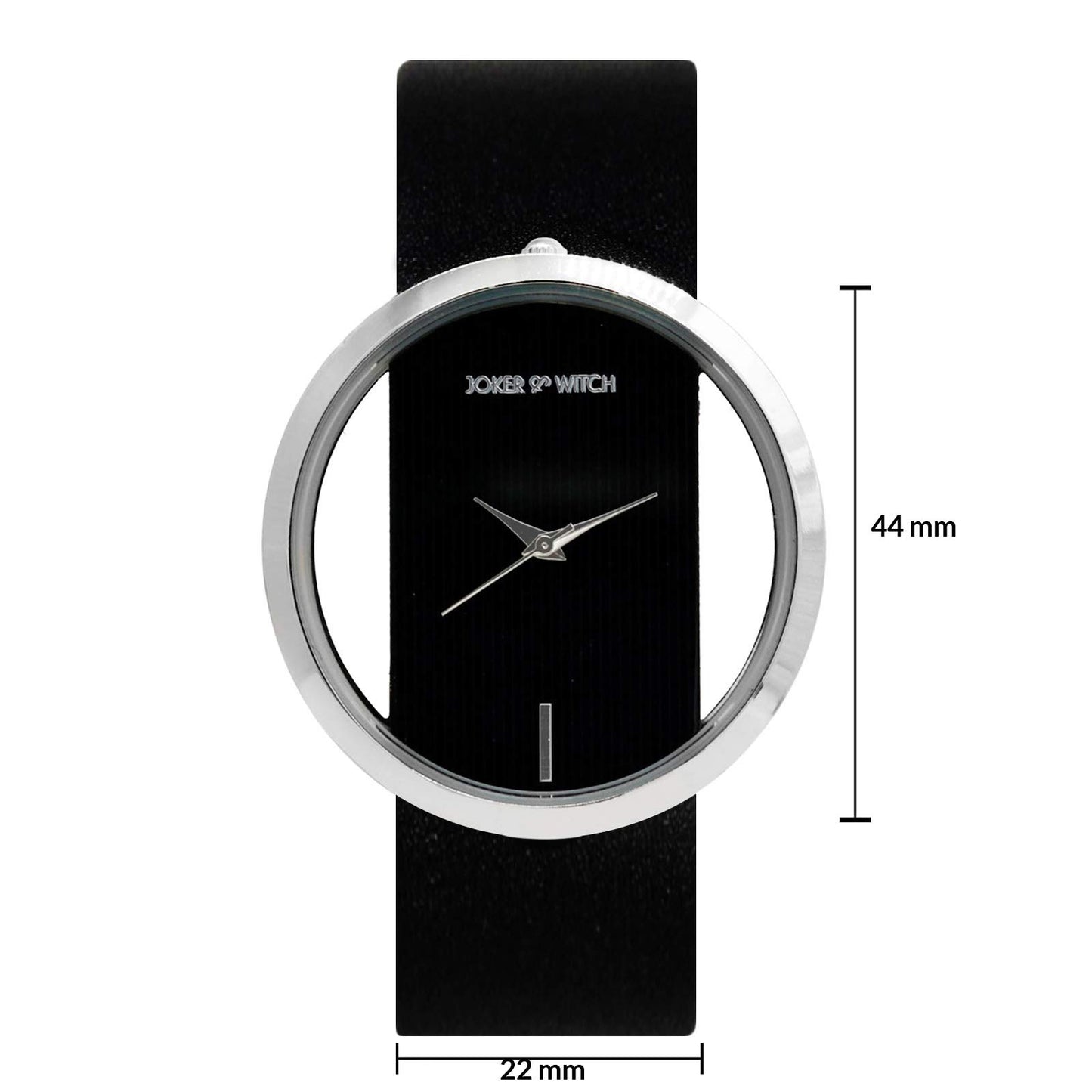 Joker & Witch Polyurethane Formal Analogue Black Dial Women Watch With Bracelet (Black Dial Black Colored Strap), Black Band
