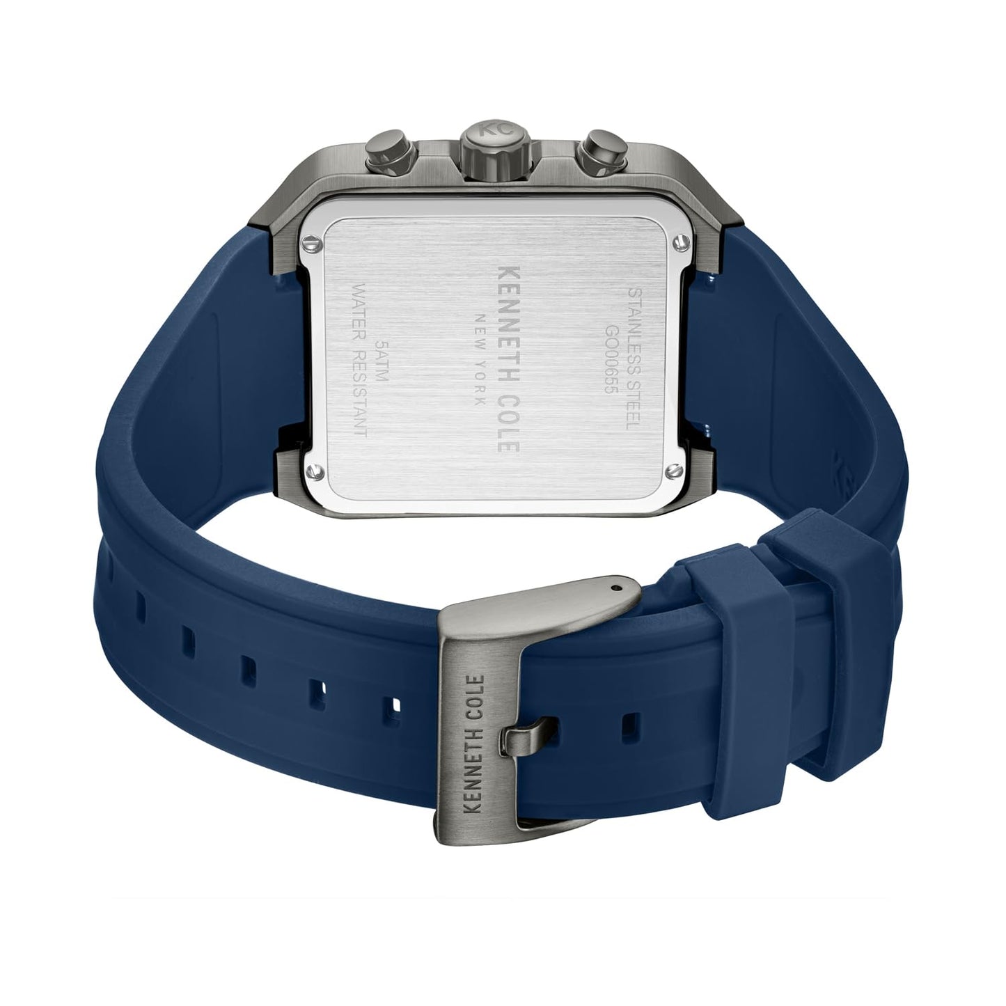 Kenneth Cole Quartz Analog with Blue Dial Blue Silicone Strap Watch for Men - KCWGO0065501MNW
