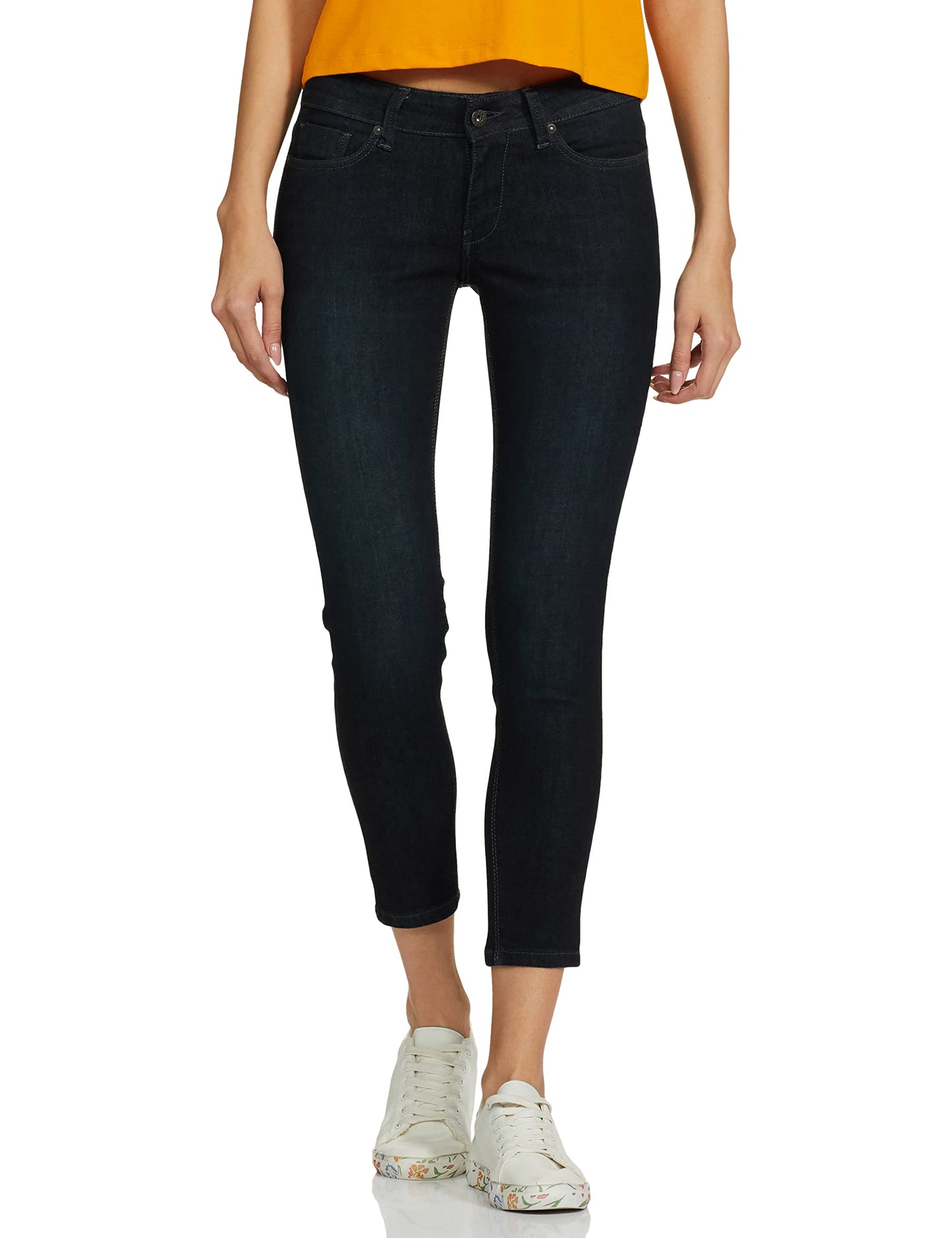 Pepe Jeans Women's Mid Rise Skinny Fit Jeans
