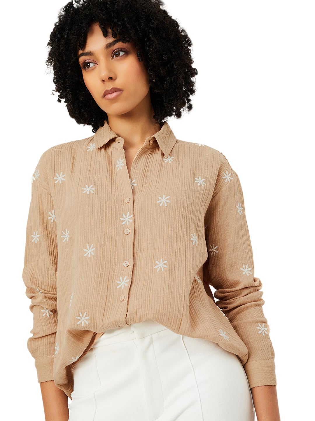 Max Women's Regular Fit Shirt (MOV04_Beige