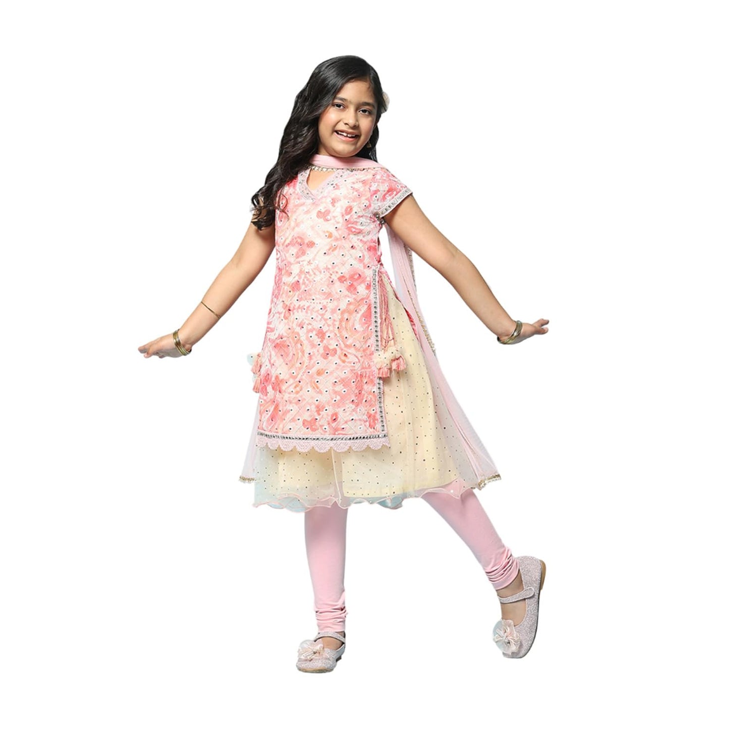BIBA GIRL PRINTED A LINE KID(KIDCOLOR CR5638_OFF WHITE_9)