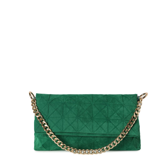 Haute Sauce Women green quilted sling bag (HSHB1227)