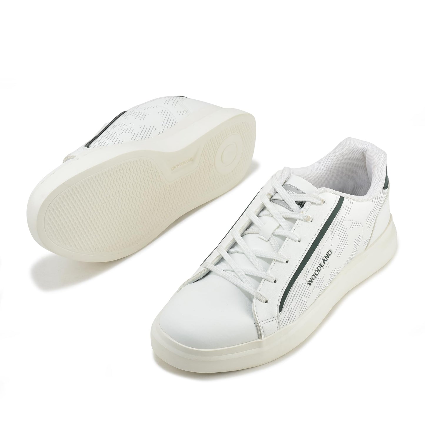 Woodland Men's White PU Sneakers-7 UK (41EURO) (OSNK 4990023)