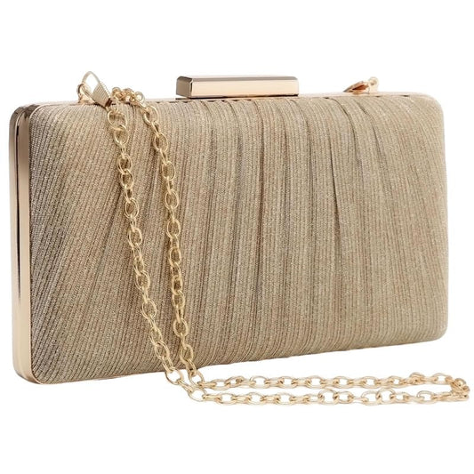 Mastyle® Handbag With Chain Strap And Glitter Touch Lightweight Clutch For Women